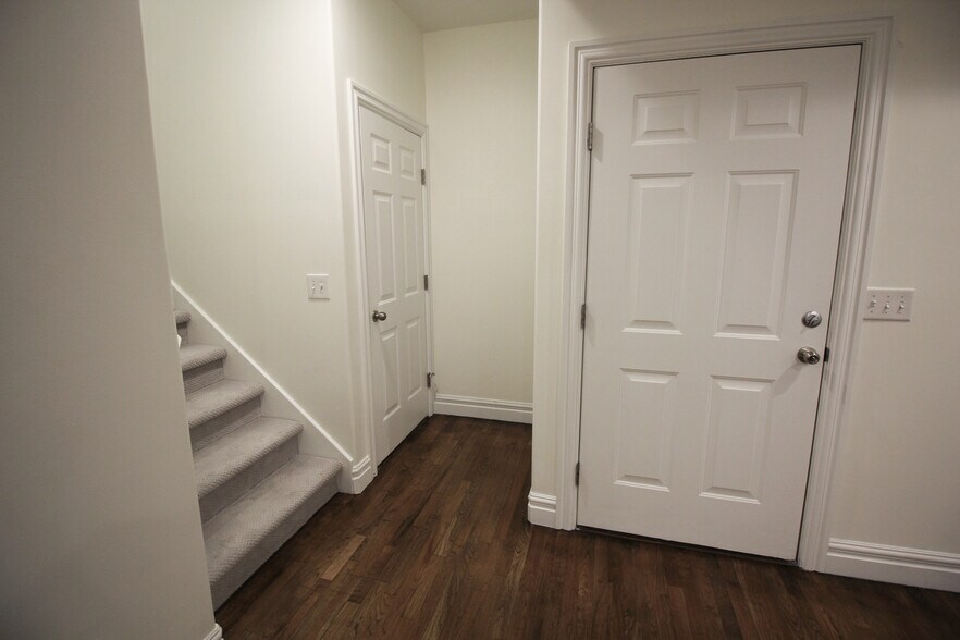 Door on left leads to garage, door on right is front door - 625 E 200 S