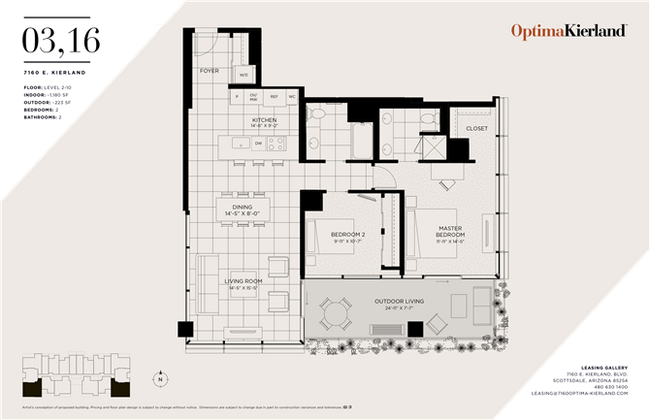 Floorplan - Optima Kierland Apartments