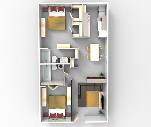 Floorplan - Cerca Demi Apartments