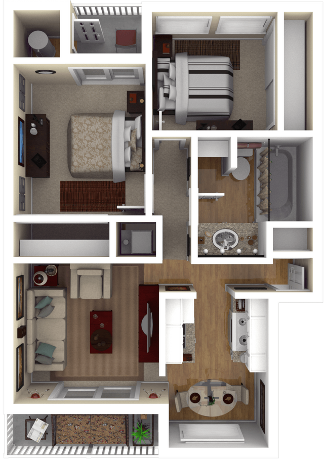 Floorplan - Villa Palms Apartment Homes