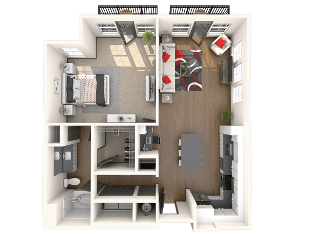 Floorplan - Bluebird Row Apartments