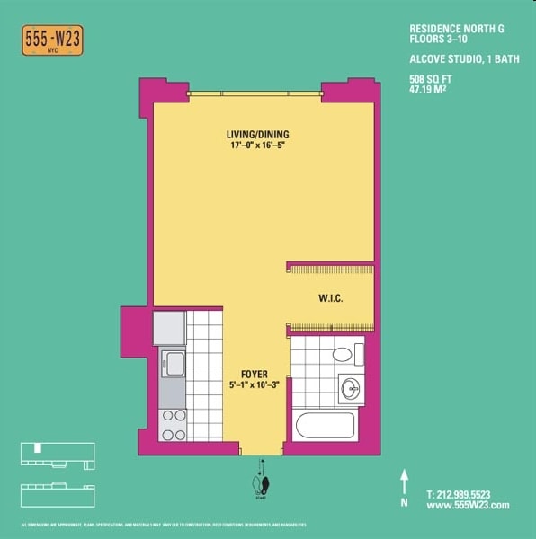 Floorplan - 555 West 23rd Street