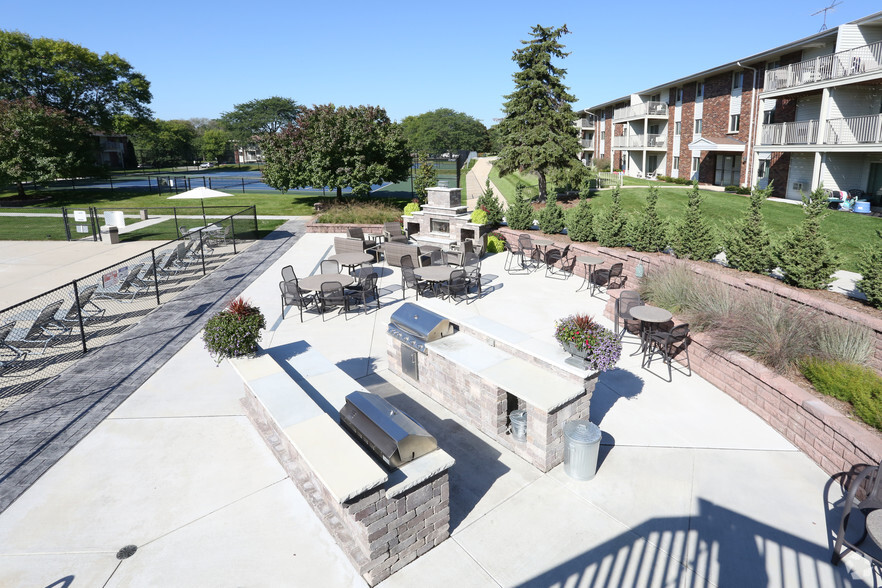 Grill and Outdoor Fireplace area - The Meadows Apartments