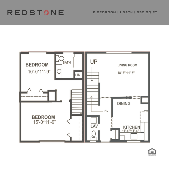 2 Bed 1 Bath - Redstone Townhomes