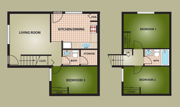 3BR/1.5BA - Fostoria Townhomes/Eco Village