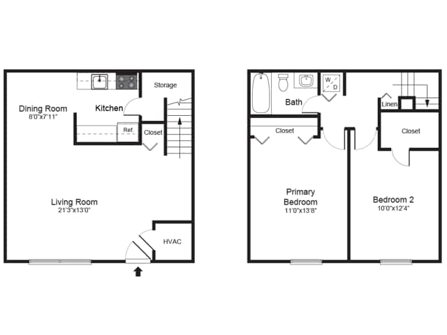 Townhome Floor Plan - Middle River Townhomes