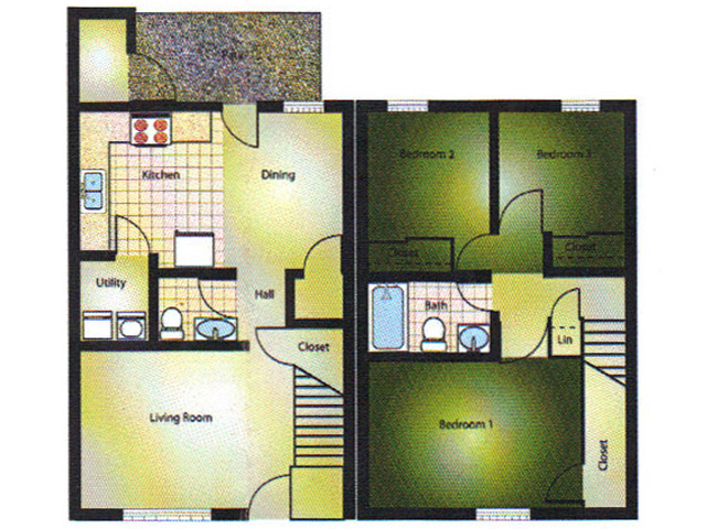 Townhouse - Pine Crossing Apartments