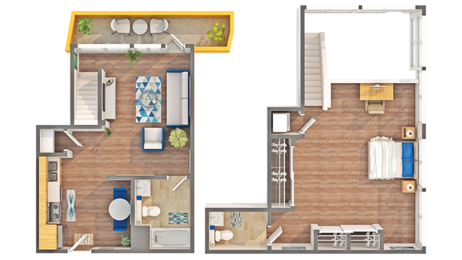 B8 Loft Floorplan - Unit 514 - Arrive Seaside II