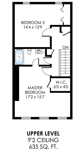Upper Level Floorplan - 504 Rhode Island Ave NW