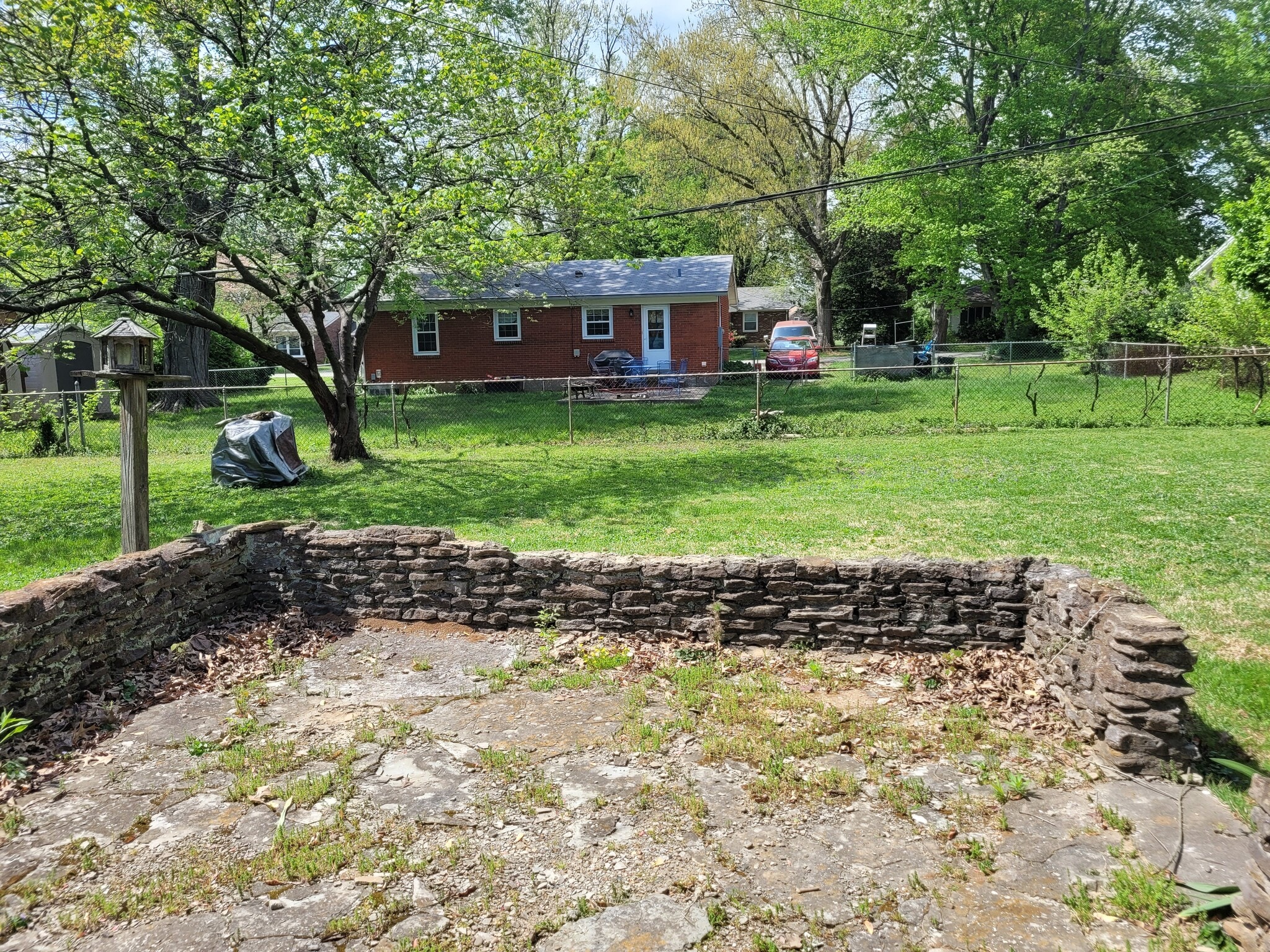 backyard - looking straight from back of carport - 8011 Greenway Dr