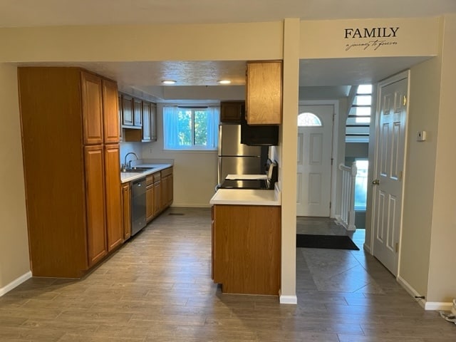 dining to kitchen & entry - 230 S Oman Rd