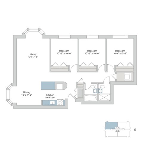 Floorplan - 1400 E. 57th Street