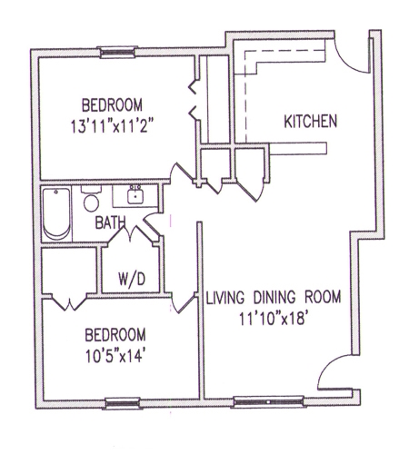 2BR/1BA - The Pointe