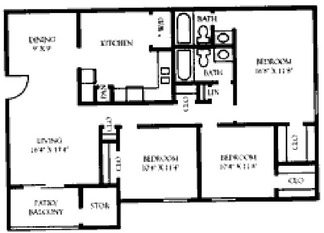 3BR/2BA - Morehead Apartments