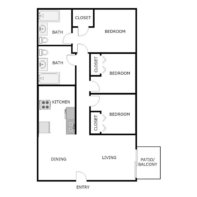 Floorplan - Eagles Nest Apartments