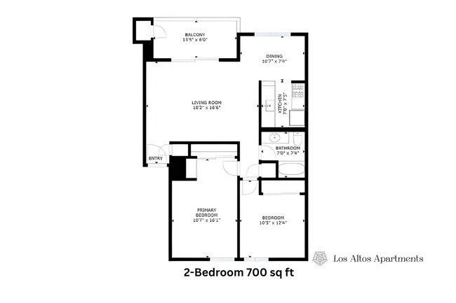 2x1 l 700 sq ft l Los Altos - Los Altos Apartments