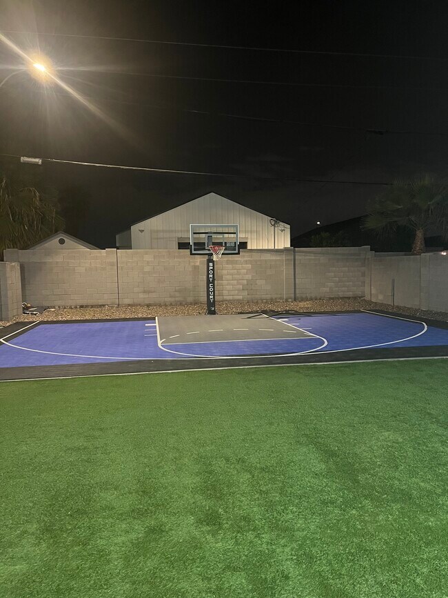 Backyard Lit at Night - 2329 N Mitchell St