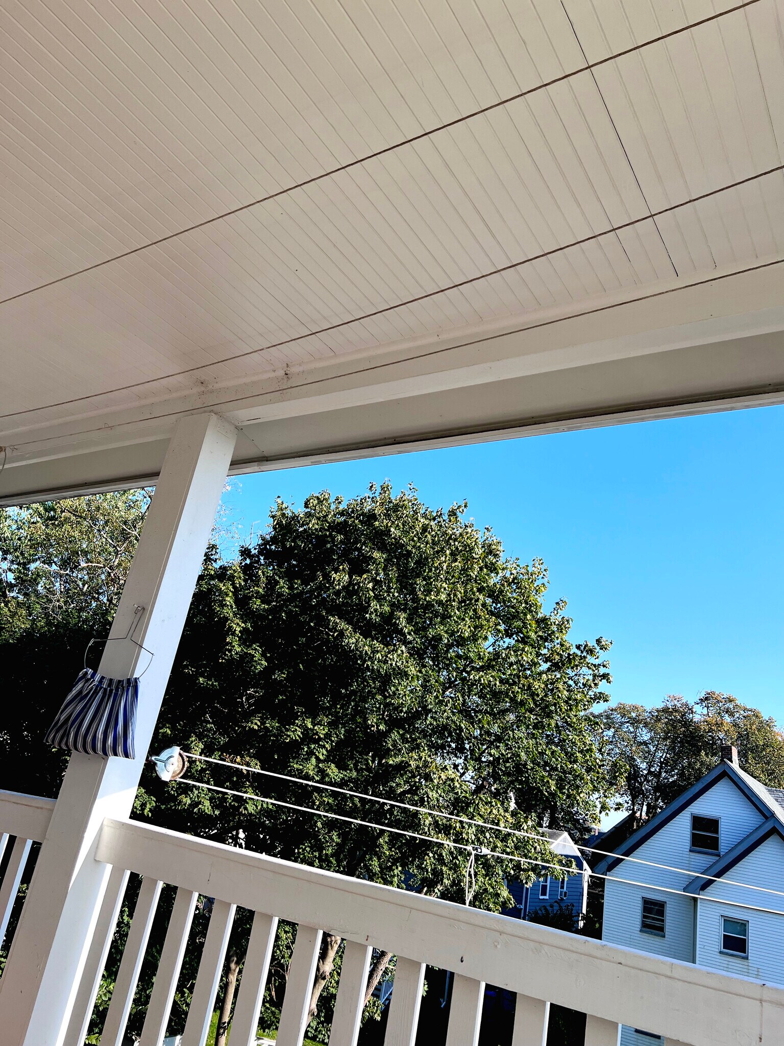 Back Porch - covered clothesline - 96 Lawrence St
