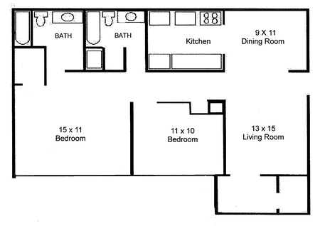 2BR/2BA - Bayview Place Apartments