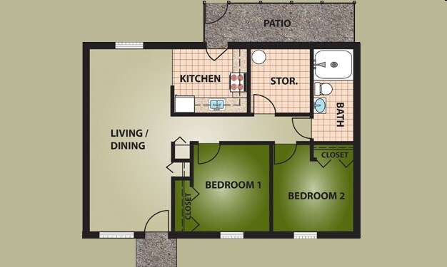 2BR/1BA - Southland Village
