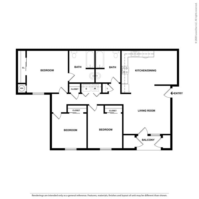 Floorplan - Northlake Apartments