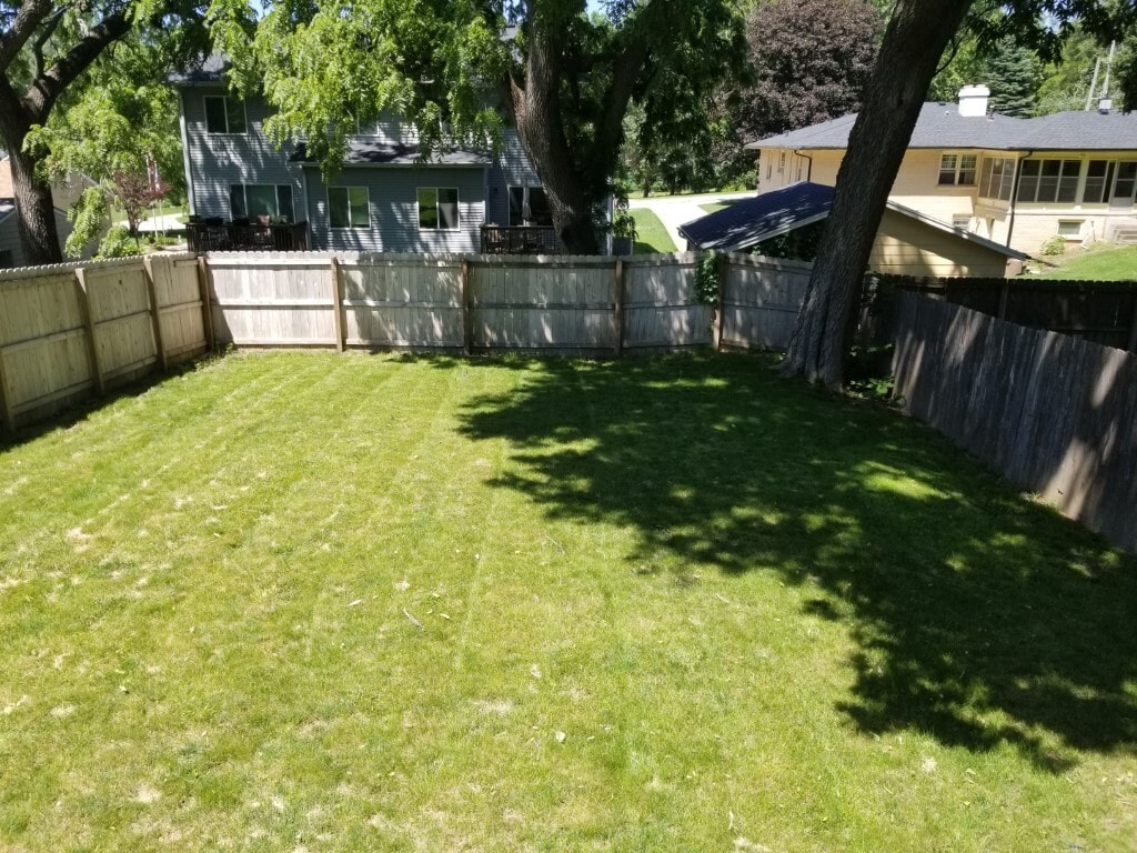 Fenced back yard - 1036 66th St