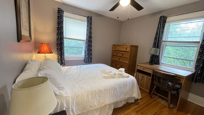 Bedroom 2, Full size bed, work desk ceiling fan - 87 Shelbourne Rd