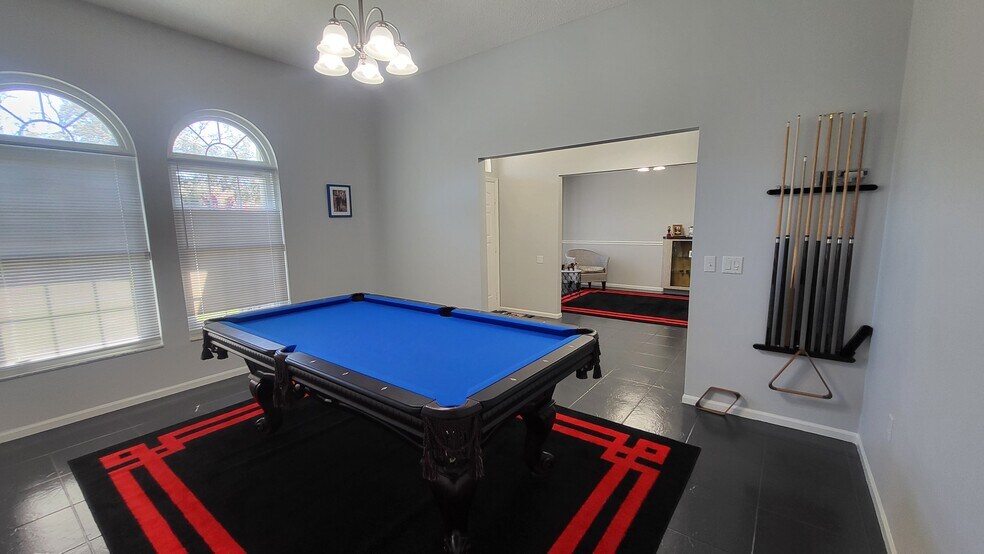 Living Room set up as Pool Room - 1267 Little Oak Cir