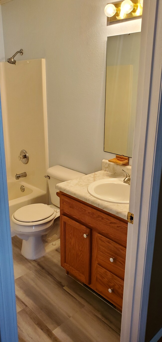 Guest bathroom, new toilet, new faucet and drains - 4960 W Tarkio St