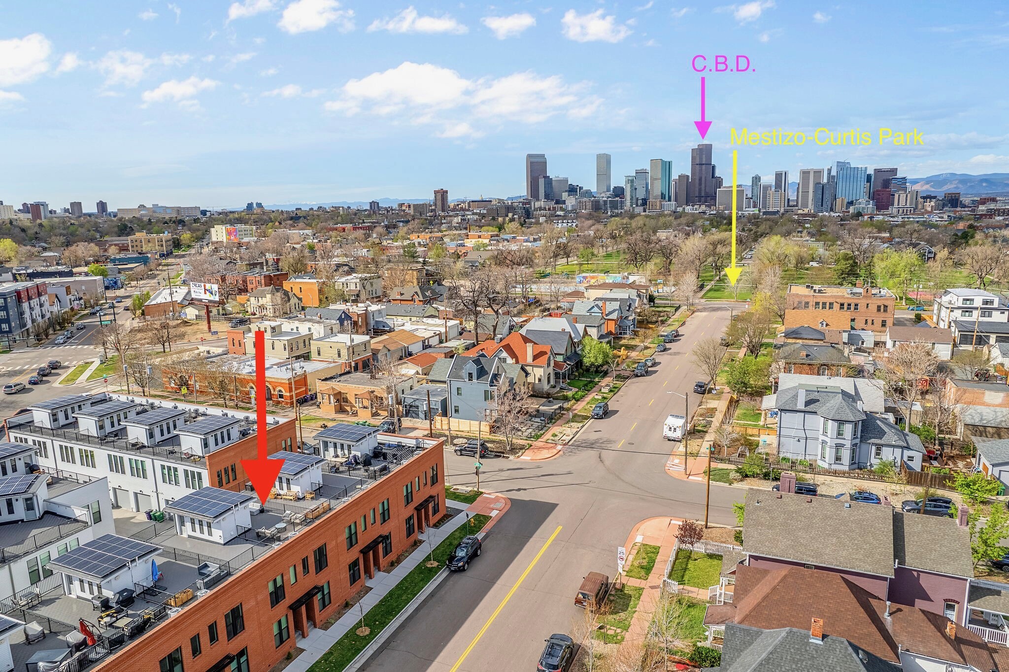 Rooftop deck with solar panels, gas connection, and electrical outlets - 3314 Curtis St