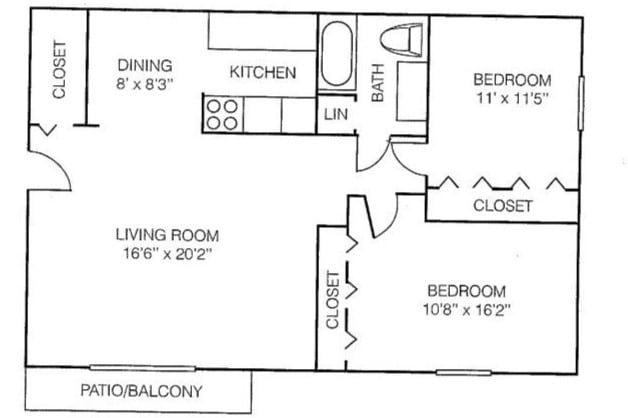 Floorplan - Hillbrook Apartments