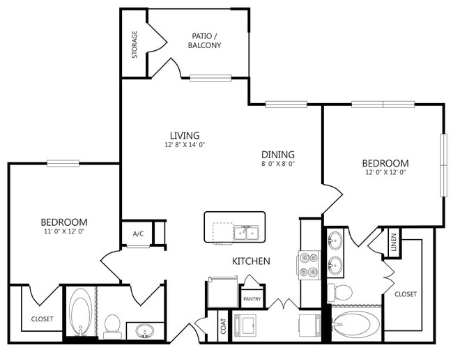 Floorplan - West Creek Apartments