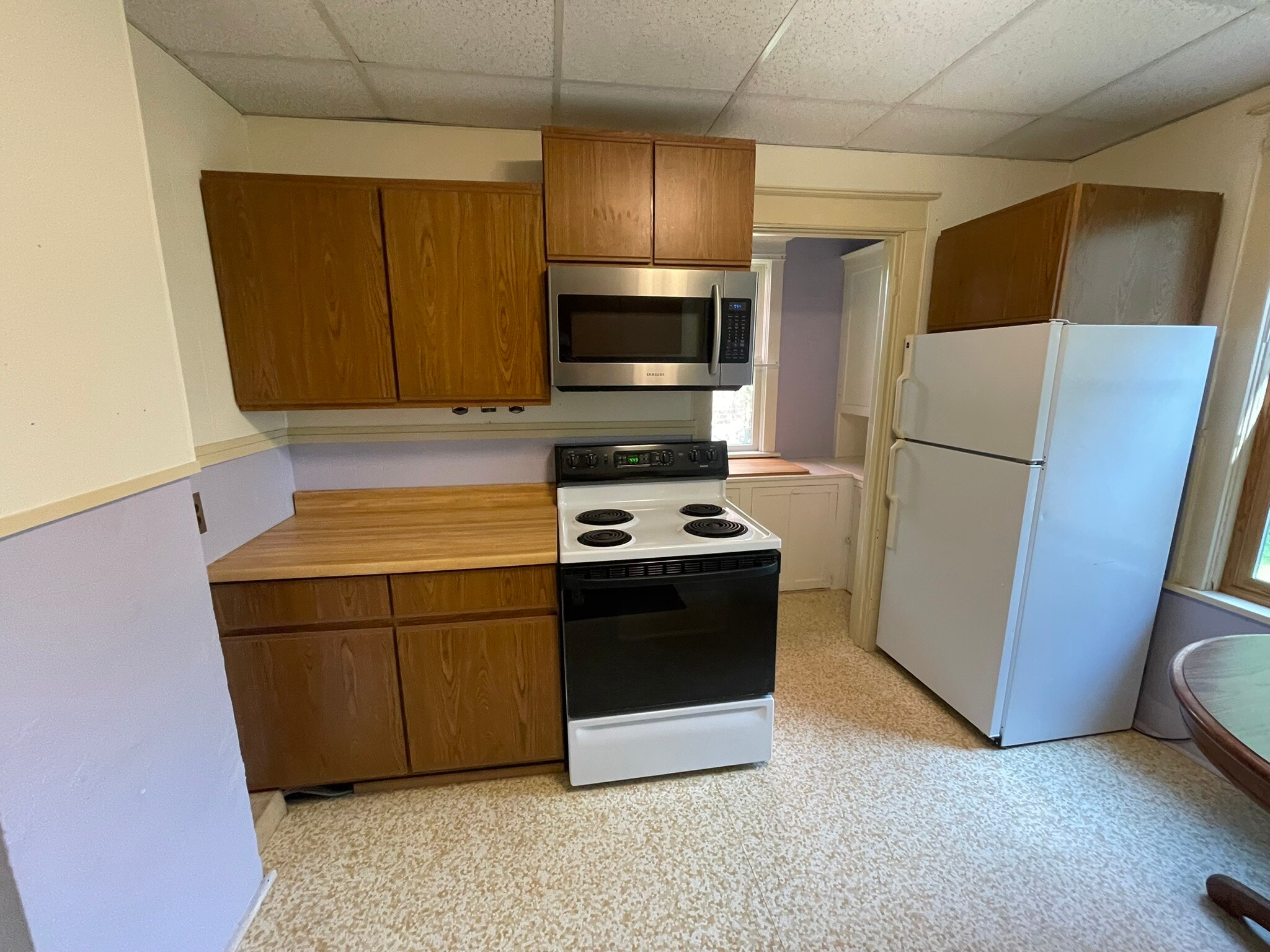 Kitchen, view back to main living area - 216 E Franklin St