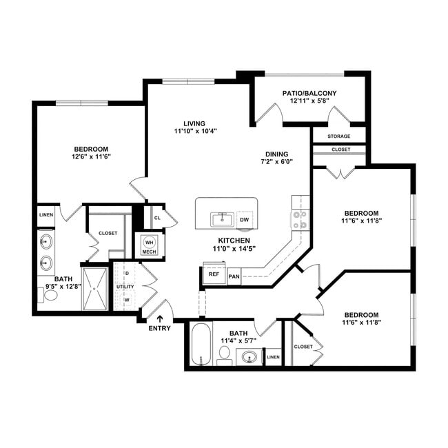 Floorplan - Palladium Park Row Katy