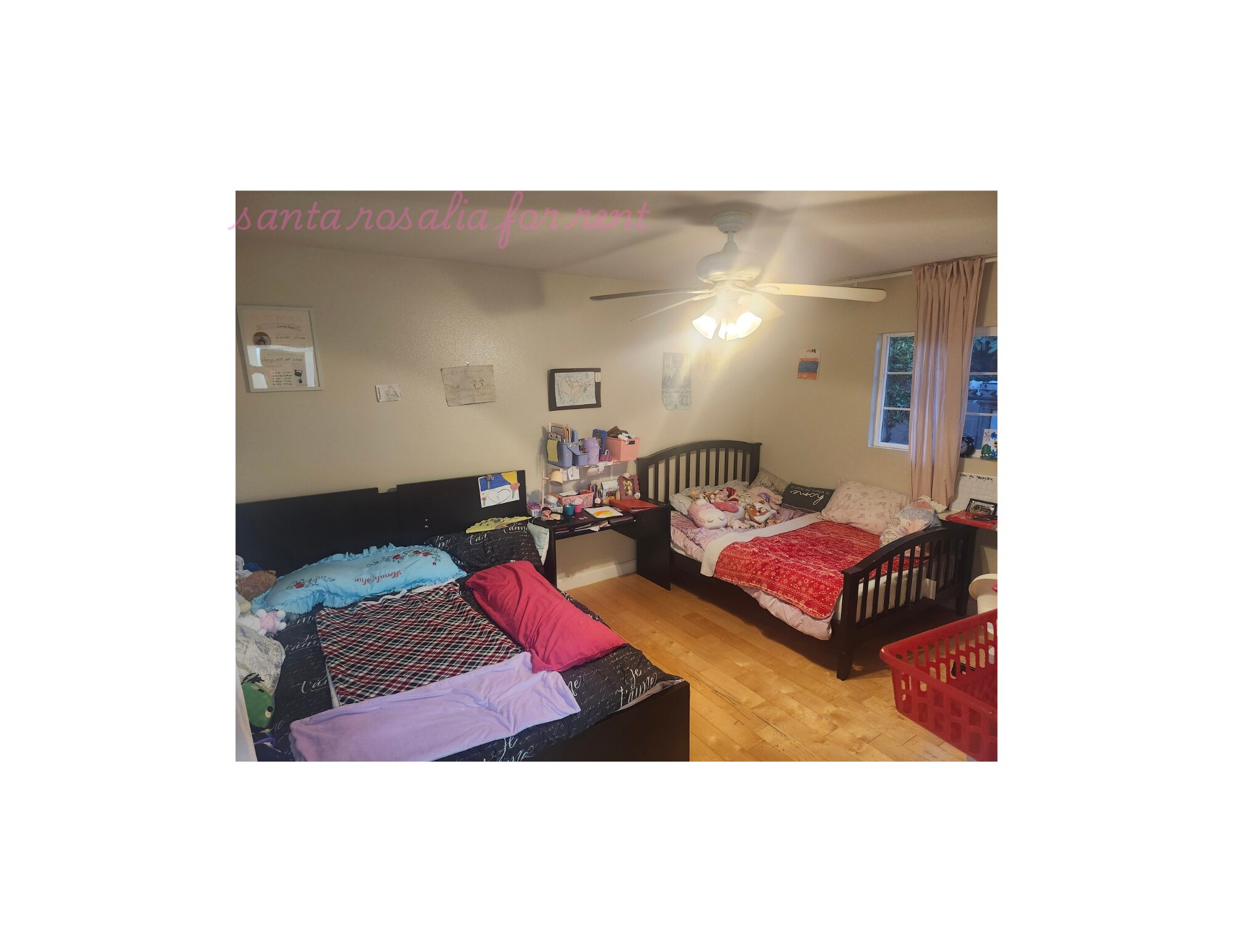 Room 3: large room. Fit 2 full size beds. (Decorations not include, for examples only) - 12332 Santa Rosalia St