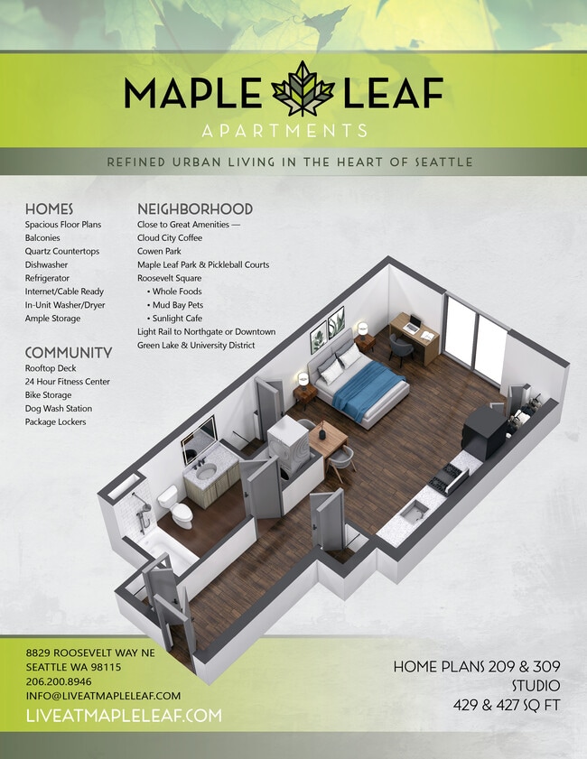 Floorplan - Maple Leaf Apartments