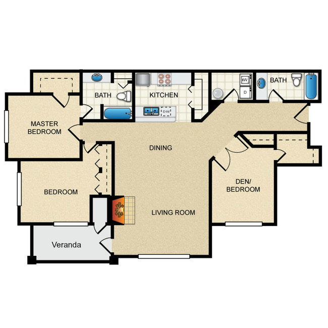 Floorplan - Thorncroft Farms Apartments