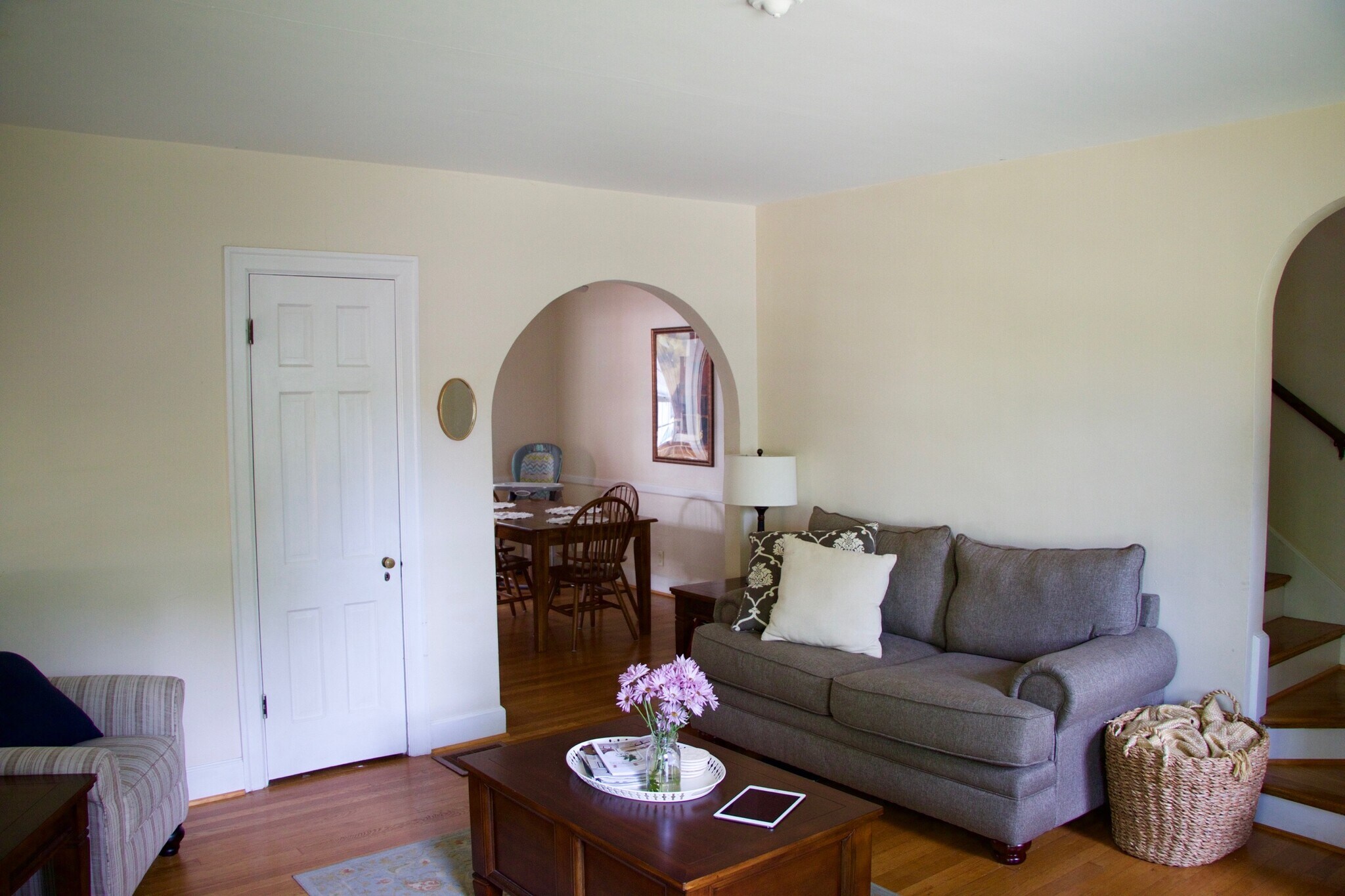 Living room (dining through arched doorway) - 128 Barberry Lane