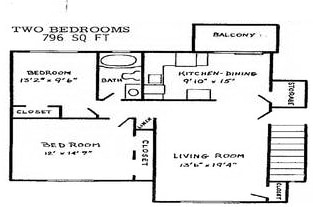 2BR/1BA - Colonial Apartments
