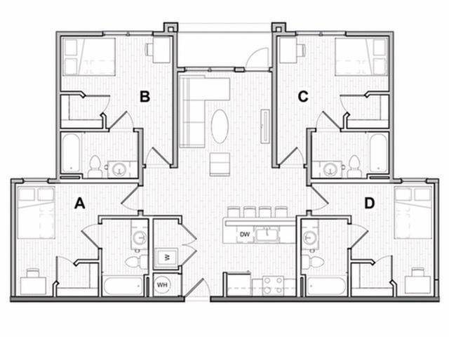 4x4 Balcony A - Student | Uncommon Wilmington