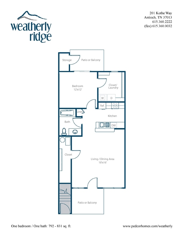 1BR/1BA - WEATHERLY RIDGE I