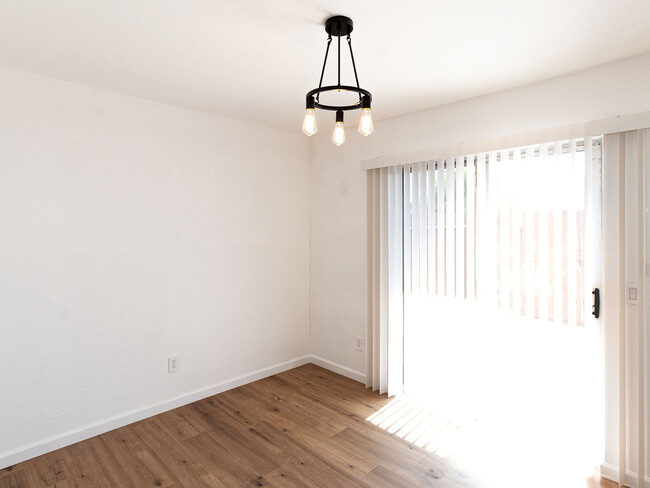 Bedroom 1 with sliding door to private back yard - 321 W Orange Ave