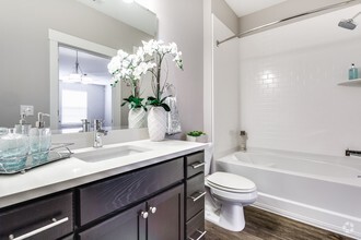 Renovated Apartment Bathroom - Cottonwood Reserve