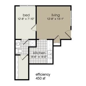 1 bed, 1 bath - Stone Court Apartments