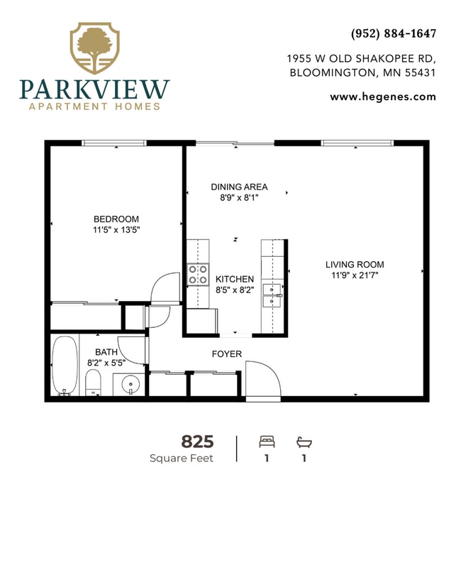 Floorplan - Parkview Apartments
