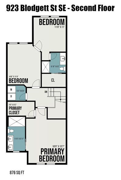 2nd floor layout - 923 Blodgett St SE