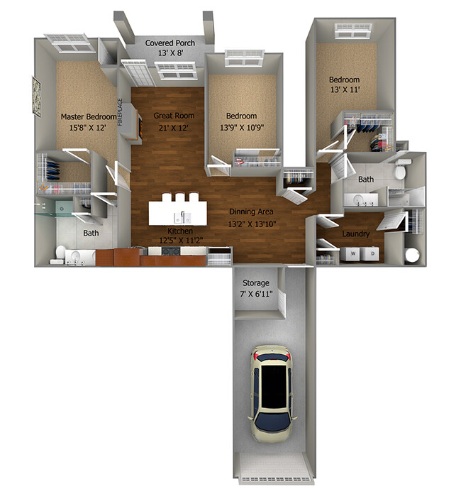 Floorplan - Cedar Place Apartments