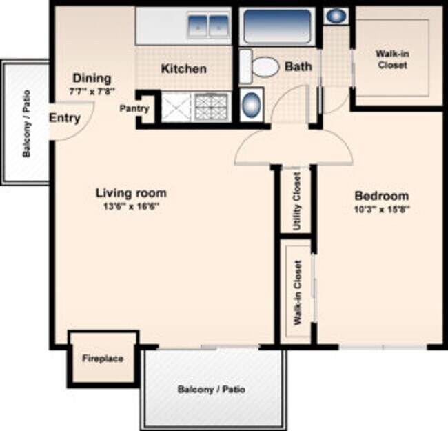 Floorplan - Whitehall Apartments