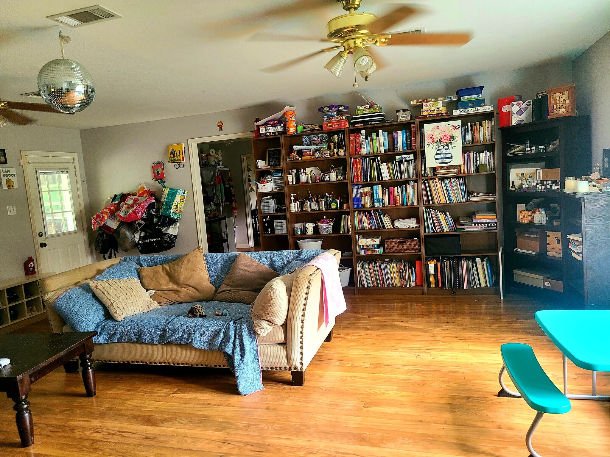 Larger living room (now with new ceiling fans) - 1607 North 15th A Street