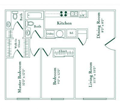 Floorplan - Normandy Green Apartments & Townhomes